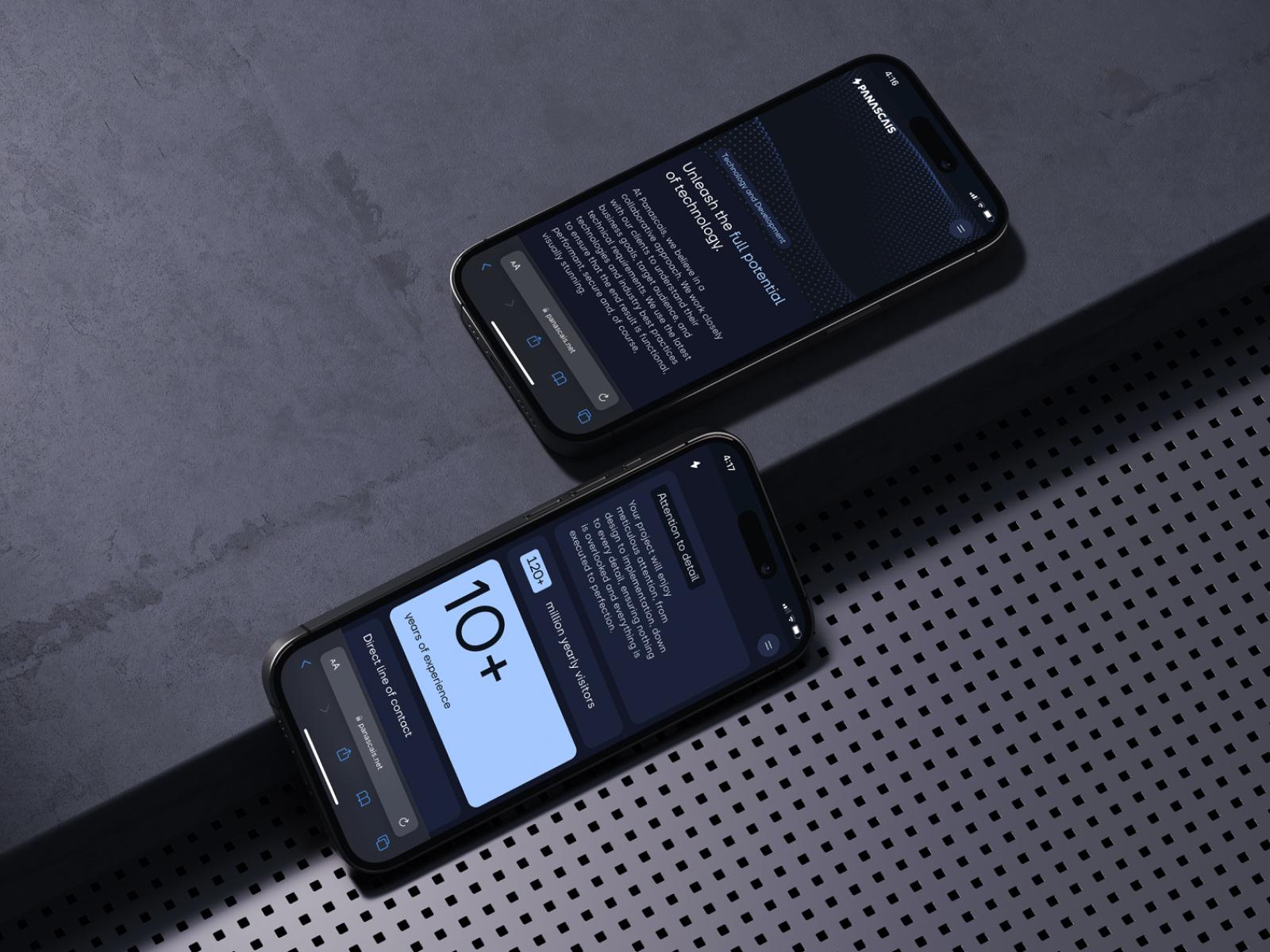 An mockup of the web appearance of Panascais - From Chiara Wolf